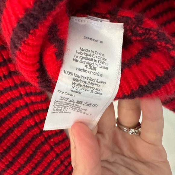 Madewell Red and Black Striped Sweater - Picture 4 of 4